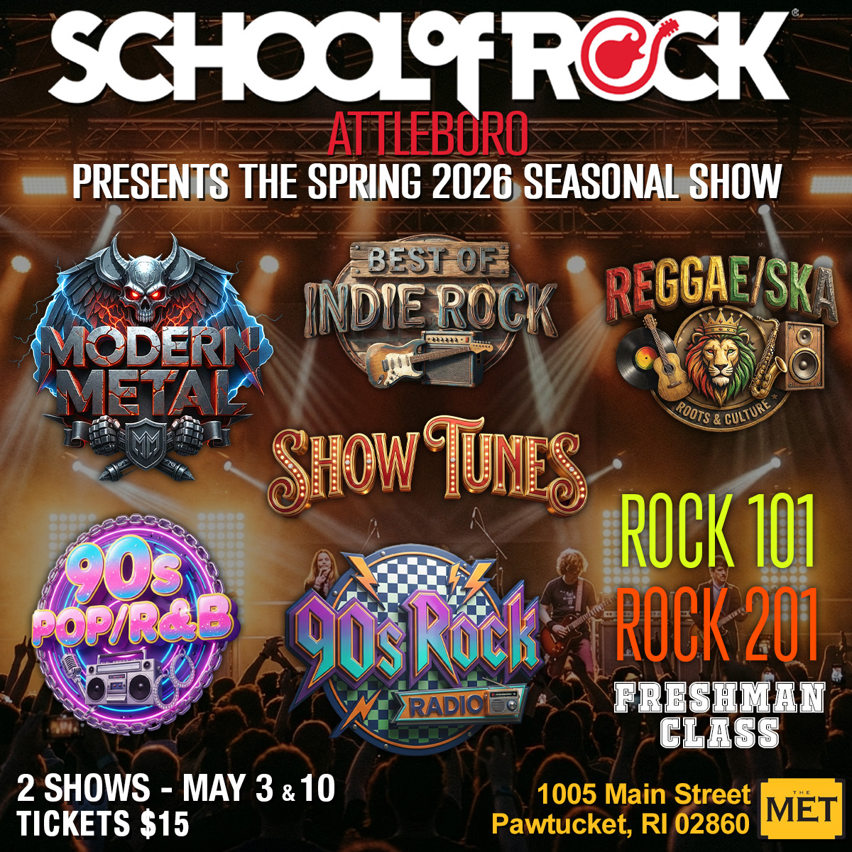 School of Rock Attleboro presents SPRING SEASON SHOW 1